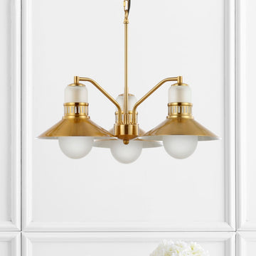 Colin Adjustable Iron/Glass Retro Hurricane LED Pendant - JONATHAN Y
